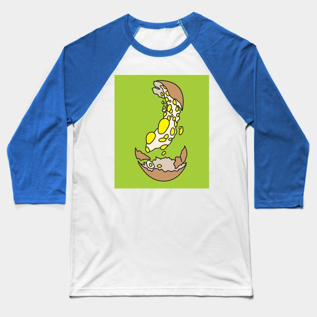 Crazy Eggs Design Baseball T-Shirt by flofin